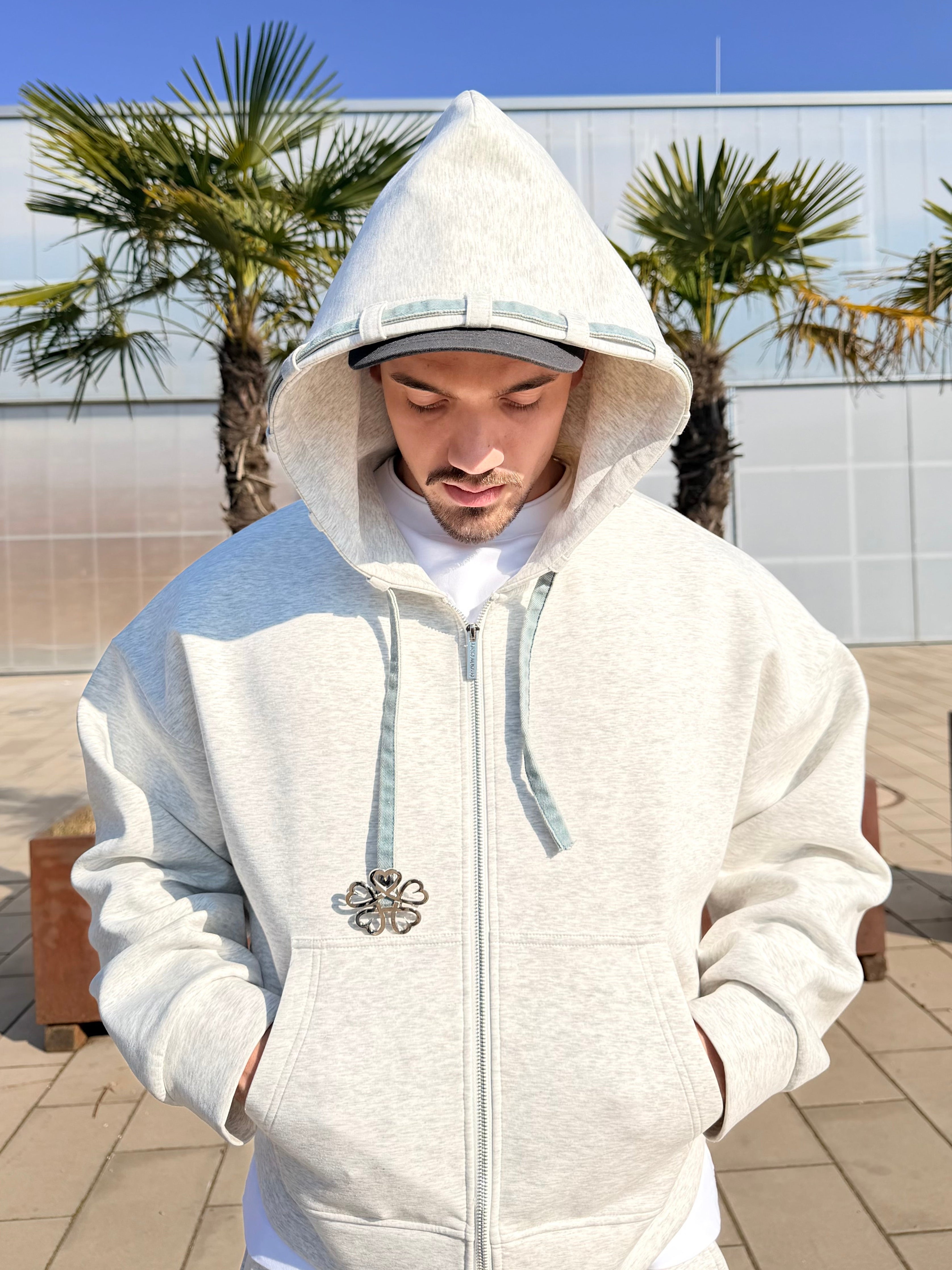 MAISON EXALT SCUBA HOODIE – LIGHT GREY (PRE-ORDER)