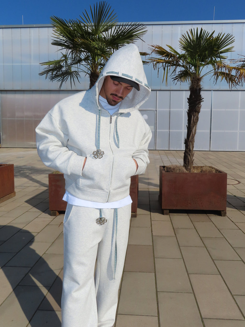 MAISON EXALT SCUBA TRACKSUIT PANTS – LIGHT GREY (PRE-ORDER)