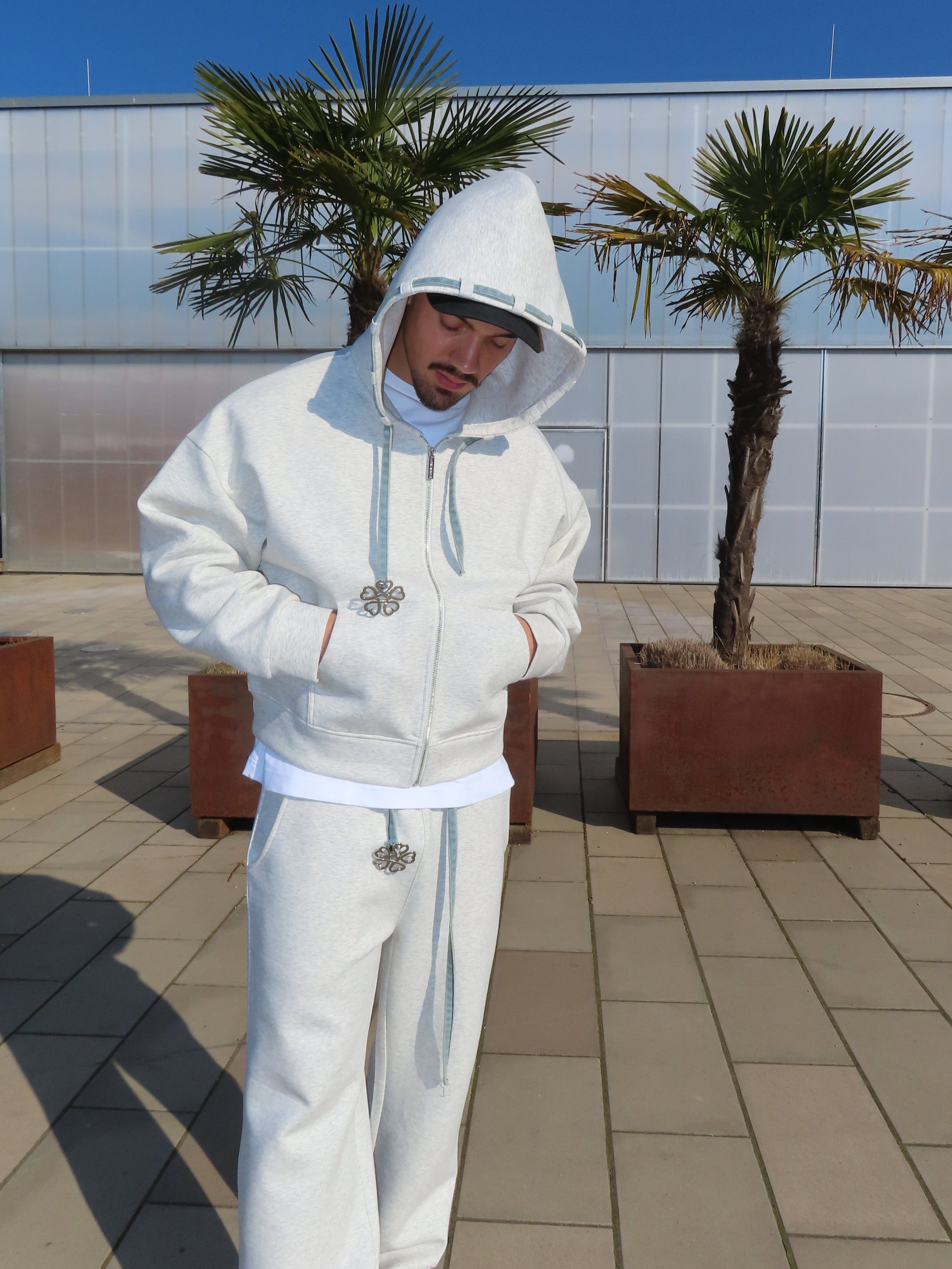 MAISON EXALT SCUBA TRACKSUIT PANTS – LIGHT GREY (PRE-ORDER)